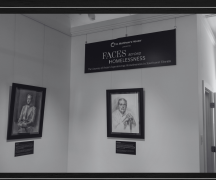 Portraits at the Faces Beyond Homelessness exhibit