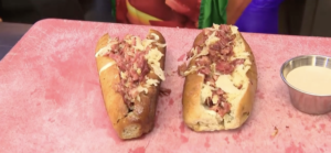 A Reuben hot dog from LuLu's Kitchen, a preview of their creation for the upcoming Hot Dog Safari benefiting St. Matthew's House